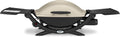 Weber Barbecues au gaz naturel, 55 x 39 cm, Noir/Beige, Barbecue à gaz Q2000 avec tables latérales rabattables en titane (53060079)