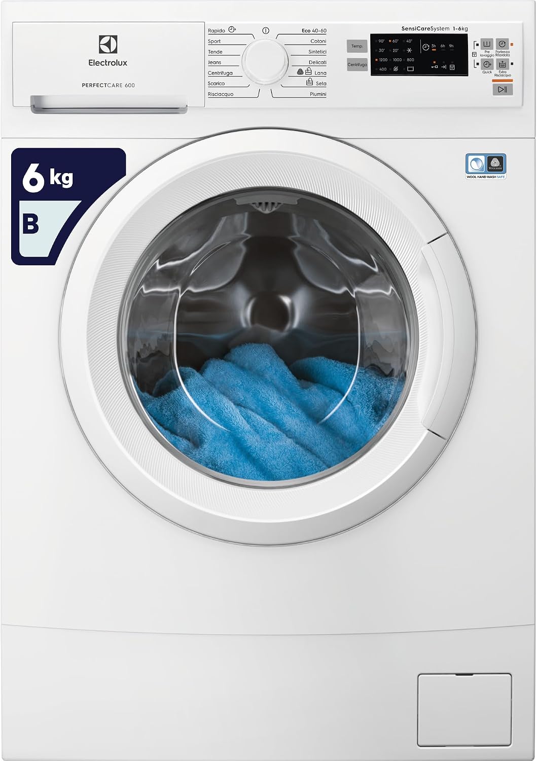 Electrolux lave-linge, 37.8CM, 6KG, 1200G, Noir, LAV.C/FRONT SLIM CE.B INV. VAPORE