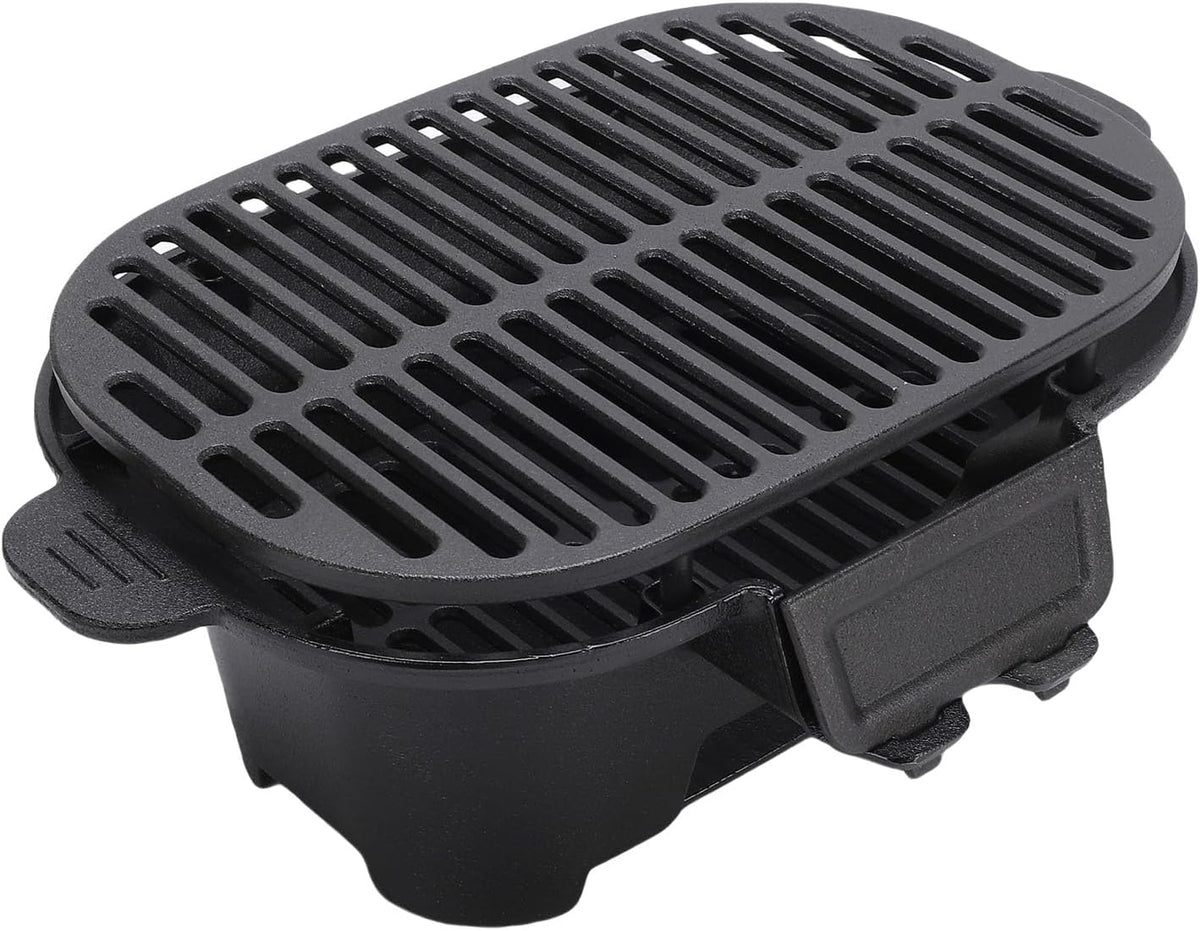 Huairdum barbecue à charbon, Noir, Hibachi Grill Barbecue Extérieur Portable en Fonte, Poêle Hibachi Portable en Fonte pour Camping