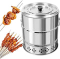 Générique barbecue à charbon, 36 * 43 cm / 30 * 41 cm, 304 en acier inoxydable, Argent