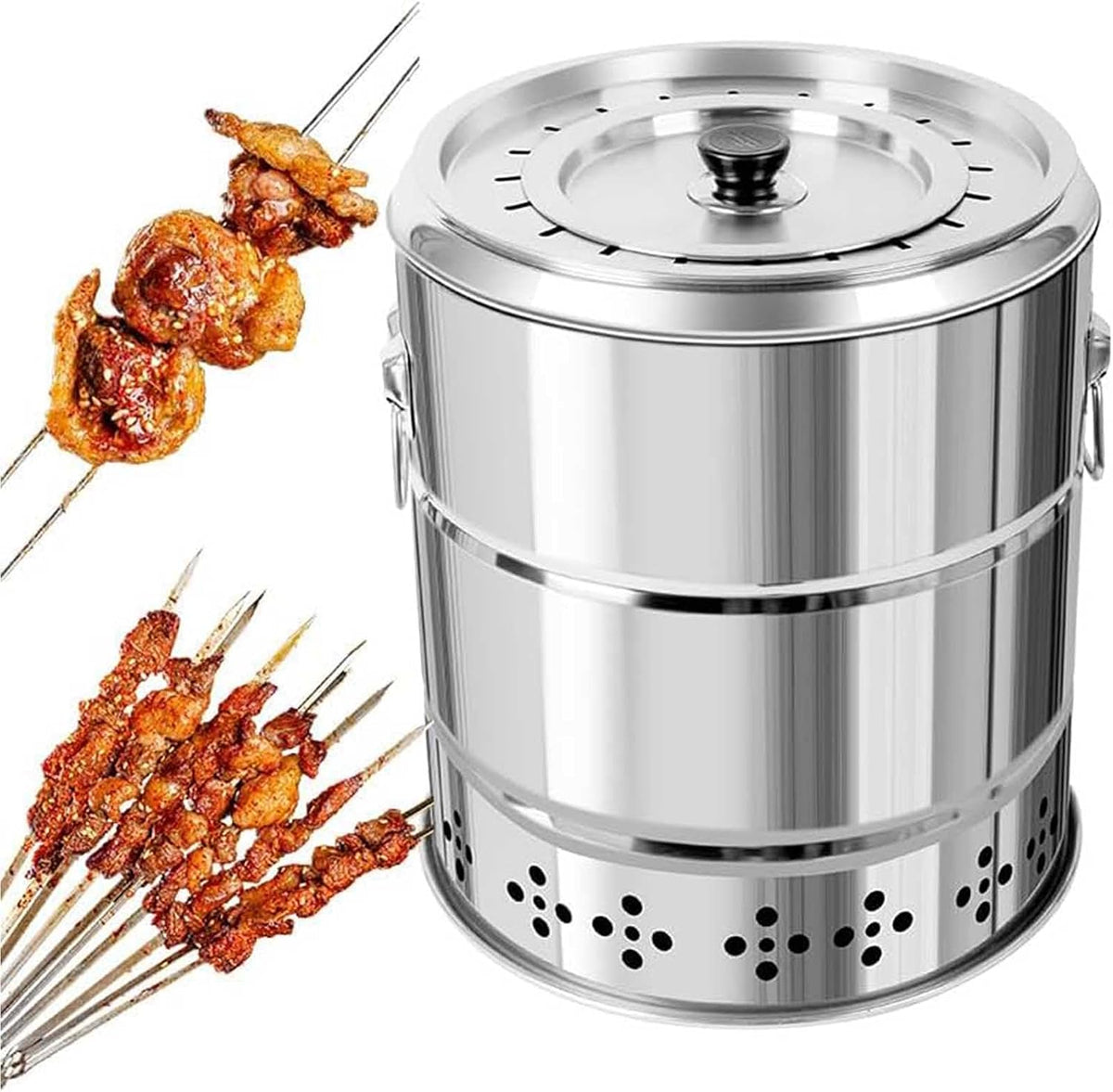 Générique barbecue à charbon, 36 * 43 cm / 30 * 41 cm, 304 en acier inoxydable, Argent