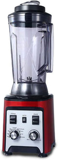 QREZ blender, Mélangeur de bureau en acier inoxydable, 4 L, 2200 W, 110 V-240 V; 50-60Hz, Argenté/Rouge, Mixeur Multifonctions