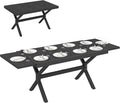 Tables à manger Outsunny, 214 cm, Gris Anthracite