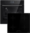 KKT KOLBE four encastrable, 7000 W, 60 cm, 59 cm, Noir, Cuisinière autonome, EB8017TFT, Écran tactile TFT