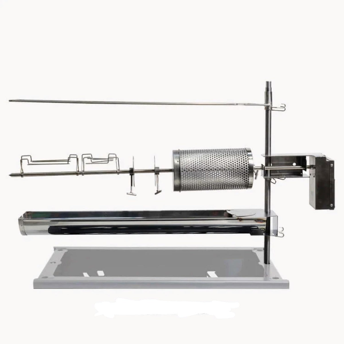 Auspit rôtissoire, Argent, The Little Aussie Legend Édition Or, Kit Barbecue INOX Premium avec tournebroche Portable