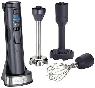 CUISINART blender, Gris, Style Collection Mixeur plongeant 3 en 1 sans fil, CSB300BU