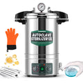 Huanyu Autoclaves et accessoires, 12 L, Noir, Autoclave Stérilisateur électrique, temp. et durée réglables