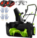 HaiZethonic fraise à neige, 40v, 3500w, Noir, Souffleuse à Neige électrique sans Fil, / 2batteries, Largeur Travail 20po