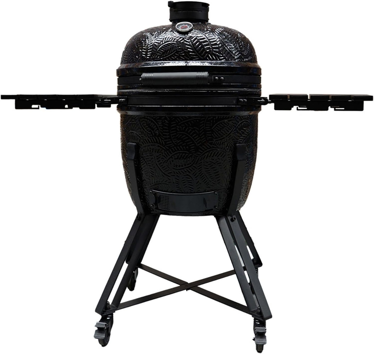 Barbecook barbecue à charbon, 128x78x115 cm, Noir, Barbecue Kamado Kamal 2.0 Griller, Cuire à la Vapeur