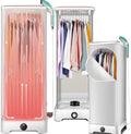 WhFKLca armoire, 350 L, 900 W, Blanc, à Vapeur, Sèche-Linge Portable, Solution De Soin du Linge Automatique