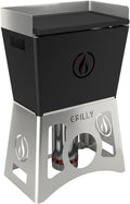 Portable Barbecues à granulés de bois, Noir/Argent, Barbecue Pellet trans Grilly par Black Line VZ