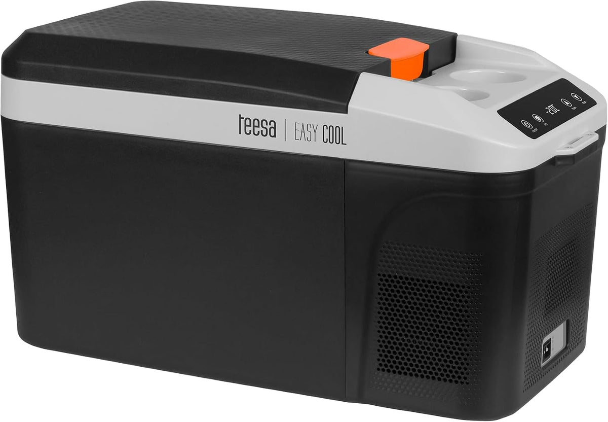 teesa Glacières, 52 dB, 13 l, 24 V, 230 V, Noir/Blanc/Orange, Compresseur mural professionnel avec fonction de congélation ~ 22 °C