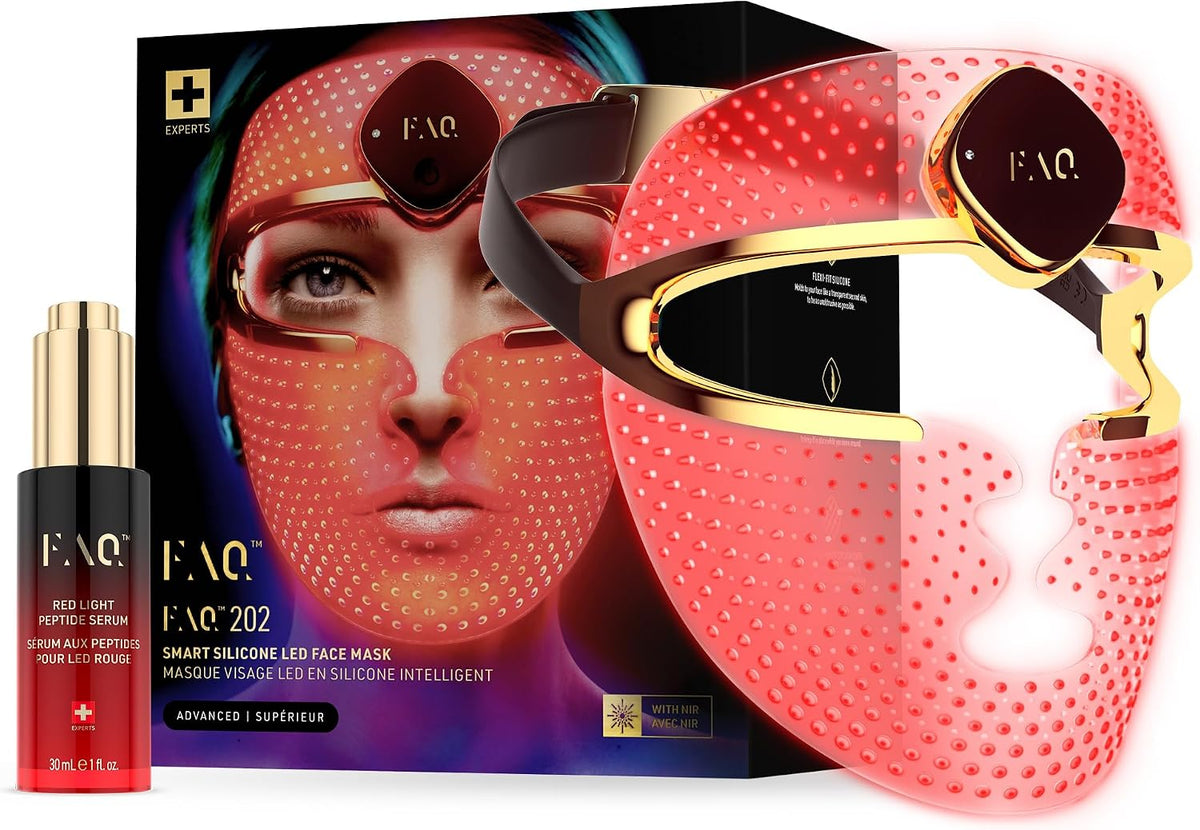 FAQ Masques, Rouge, 202 Masque Facial + Sérum Peptidique À Lumière