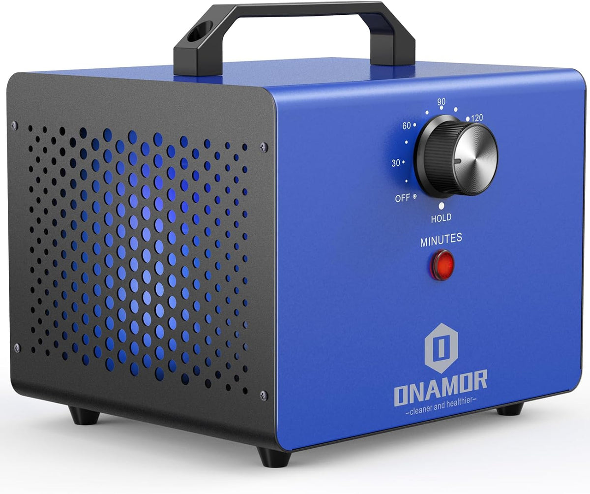 onamor groupe électrogène, Bleu, Générateur d'ozone 22 000 mg/h, Ioniseur et désodorisant O3 pour la maison