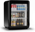 KLARSTEIN réfrigérateur, 68 L, Noir, Audrey Evo à boissons - Vitrine réfrigérée à boissons, Porte à double vitrage