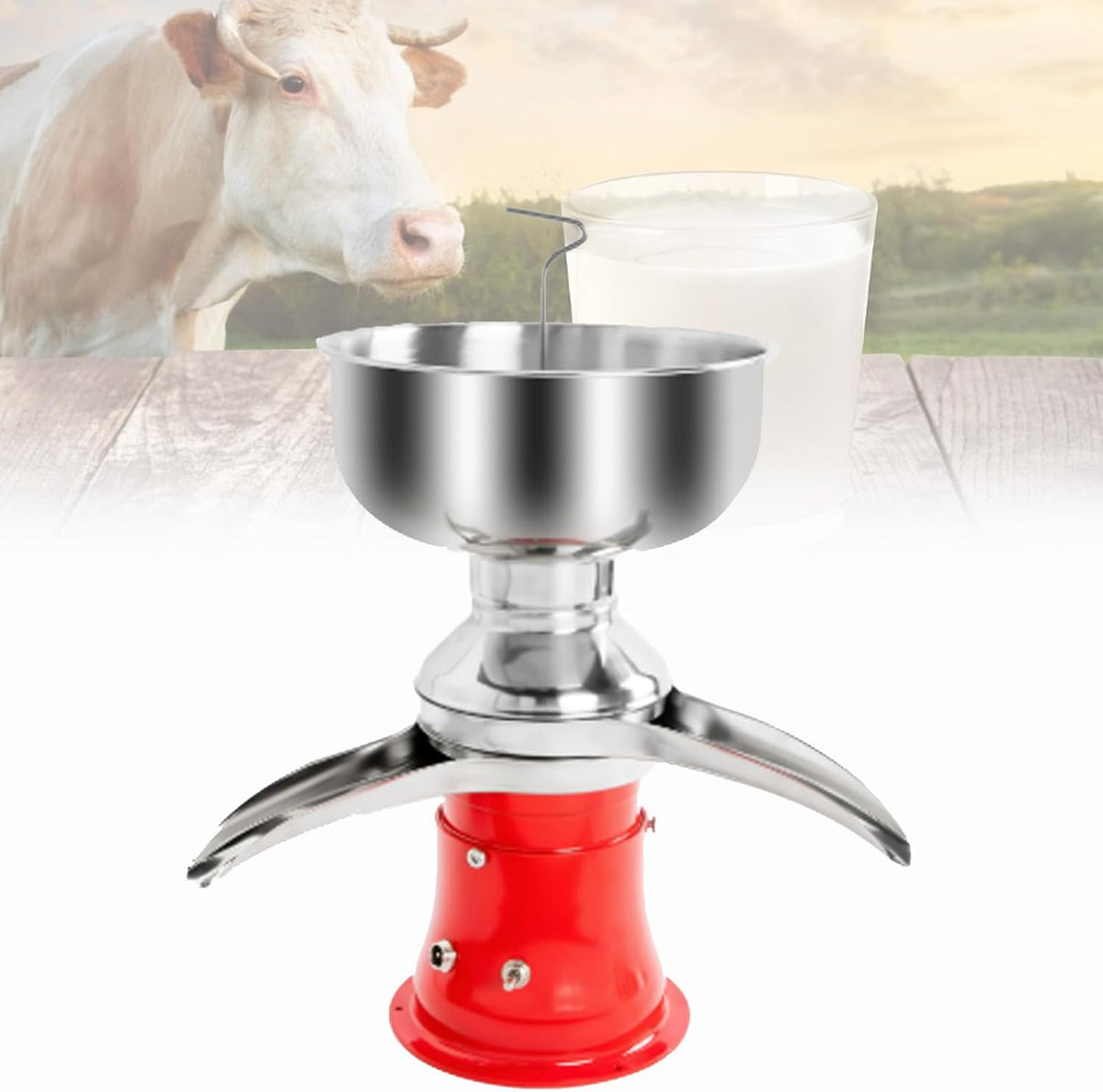 Séparateur centrifugeuse, 50 l, Noir, de crème de lait, Écumoire centrifuge professionnelle, /h pour un dégraissage efficace du lait entier cru