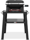 Weber Grills électriques d'extérieur, 43 × 32 cm, Noir, Lumin Compact Barbecue électrique Compact avec Pied/Jusqu'à 315 °C