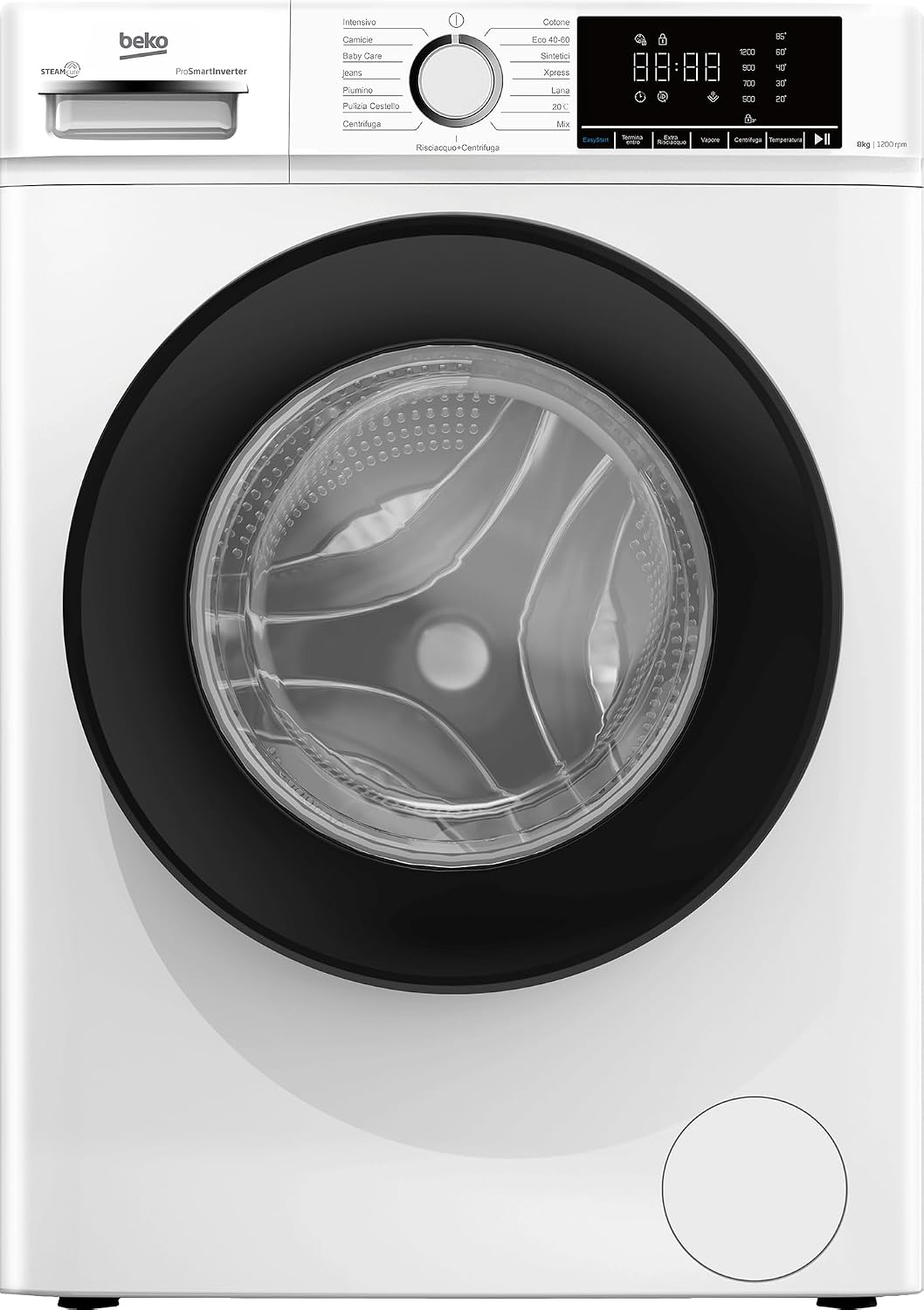 Beko lave-linge, 8KG, 1200 RPM, Noir, LAV STD BMX8126DB A