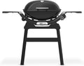 Weber Barbecues au gaz naturel, Noir, Q 2200N Barbecue à gaz avec Tables latérales, Support Compact, grilles en Fer émaillé