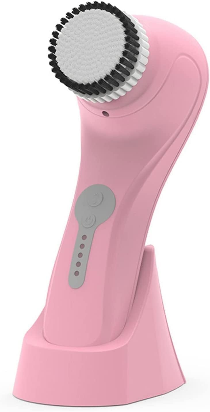 ESHINEDE Appareils de nettoyage et brosses, Noir, Brosse nettoyante for le visage électrique étanche, brosse nettoyante à charge sans fil