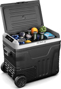 KLARSTEIN mini réfrigérateur, 50 L, Noir/Gris, PolarForce Glacière - Glacière électrique à Compression, -20°C à 20°C
