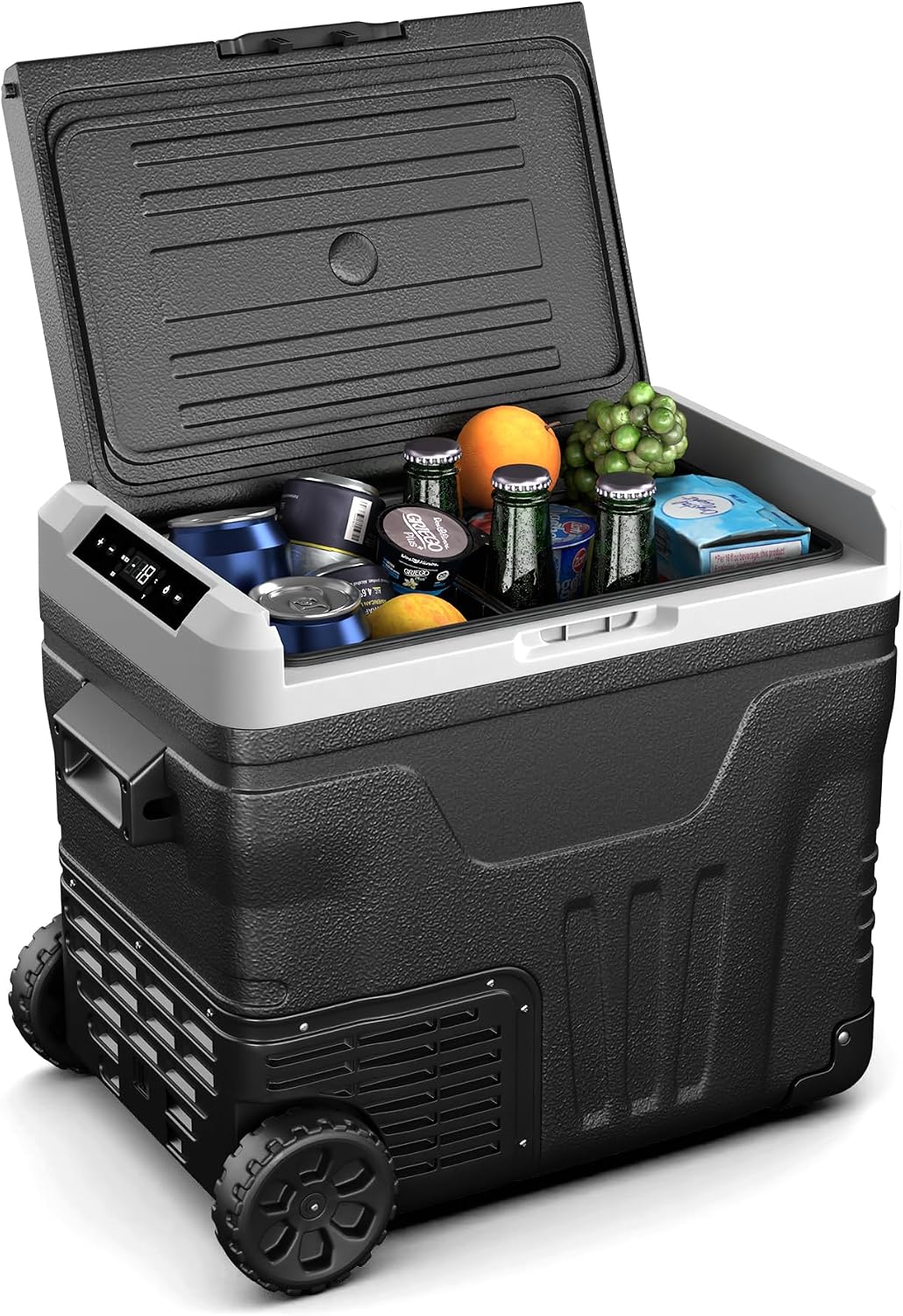 KLARSTEIN mini réfrigérateur, 50 L, Noir/Gris, PolarForce Glacière - Glacière électrique à Compression, -20°C à 20°C