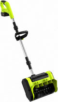 SHUMIAO fraise à neige, 21 V, 25 cm, 8 m, Noir, Pelle à Neige Électrique - Brushless, Double Batterie, Pelle à neige sur batterie avec moteur