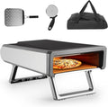 Garvee four à pizza, Noir/Argent, à gaz portable professionnel, Préparation facile de pizzas napolitaines maison
