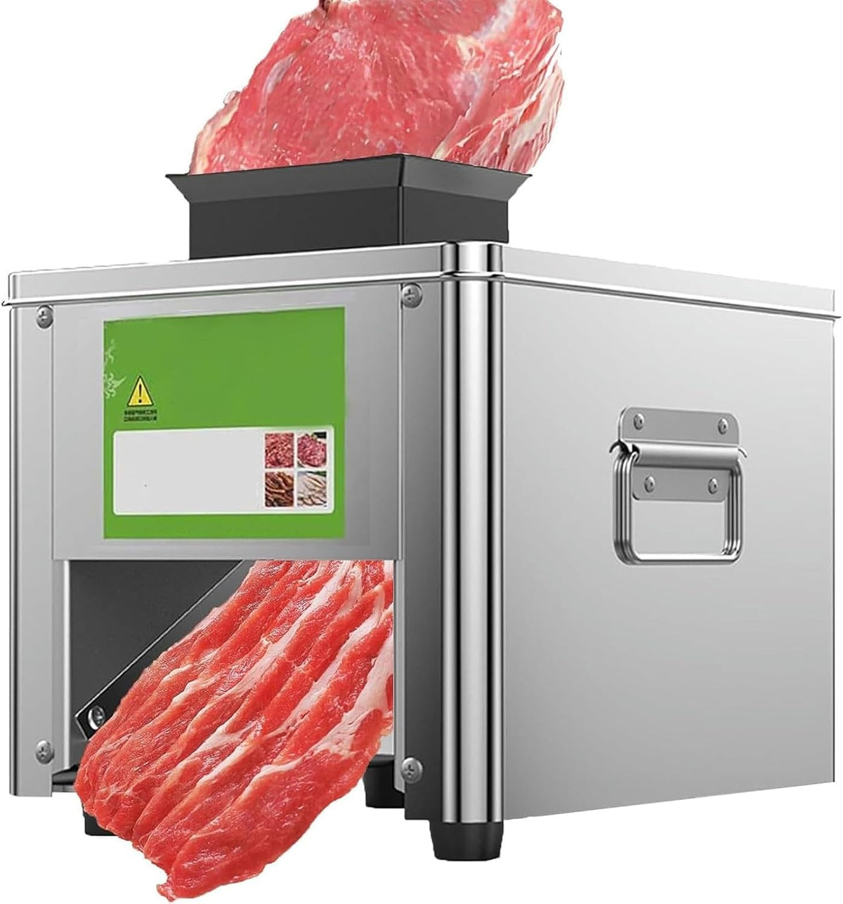 BoTongSiHai trancheuse électrique, 850 W, 150 kg, 21 mm, Argenté, Industrielle - Machine À Couper La Viande 310t/min