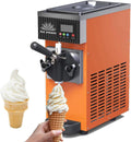 RETRIN sorbetière, ZB-BQL28, 20 x 40 x 51 cm, 450 W, 5 Kg, 2,5 L, Acier inoxydable, Orange, Débit 4- /H, Trémie Réfrigérée