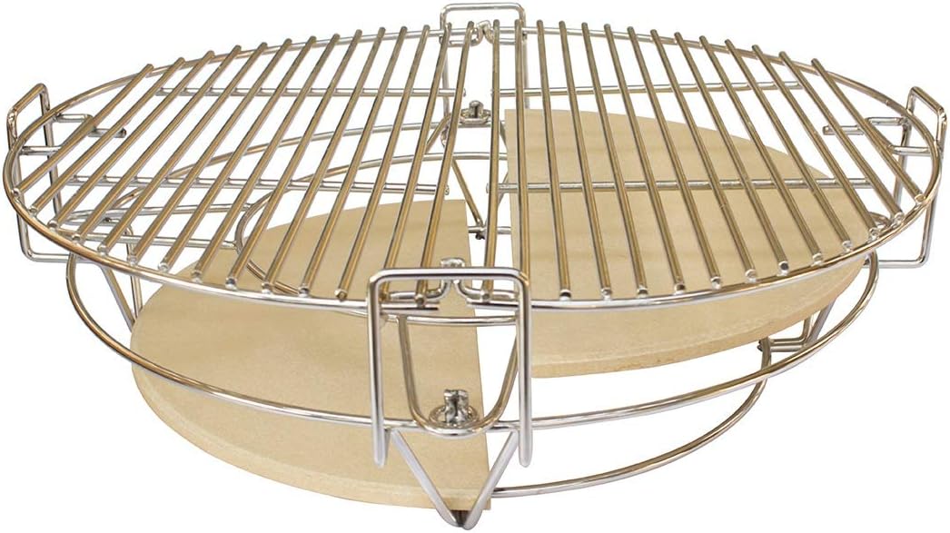 YNNI KAMADO Grilles de cuisson, 63,5 cm, Argent/Crème