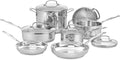 CUISINART batterie de cuisine, 11G, Argent, -77- - de 11 pièces en Acier Inoxydable - Collection Chef's Classic