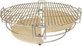 YNNI KAMADO Grilles de cuisson, 68,6 cm, métal, acier inoxydable, céramique., Argent/Ivoire