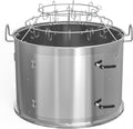 onlyfire barbecue à charbon, 57 cm, Argent, Kit de Grille de Fumior en INOX pour Weber, Anneau de Fumage avec Support Suspendu et Crochets