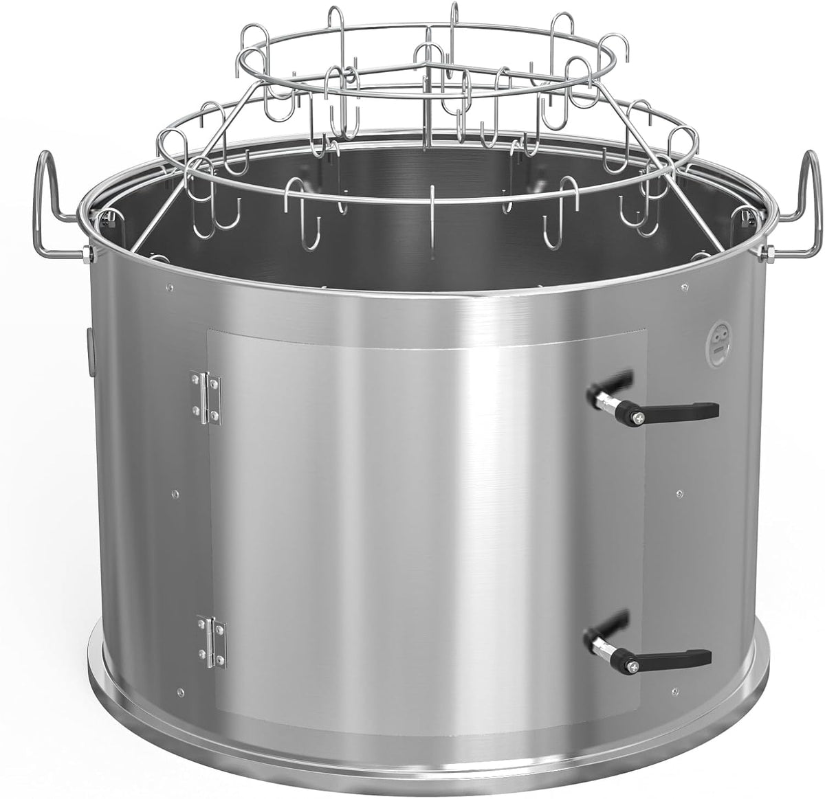 onlyfire barbecue à charbon, 57 cm, Argent, Kit de Grille de Fumior en INOX pour Weber, Anneau de Fumage avec Support Suspendu et Crochets