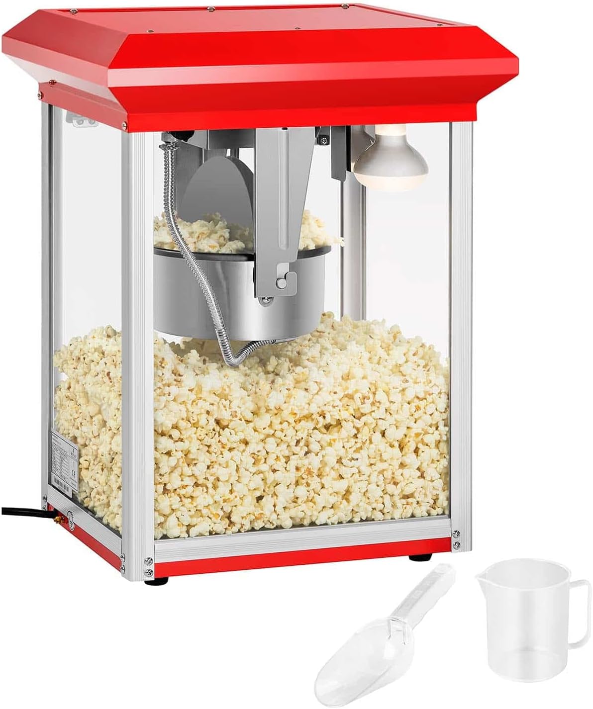 Royal Catering Appareils à popcorn, 1300 W, 150 g, 5 kg, 1,5 l, Transparent, Machine À Popcorn (, en 180 s