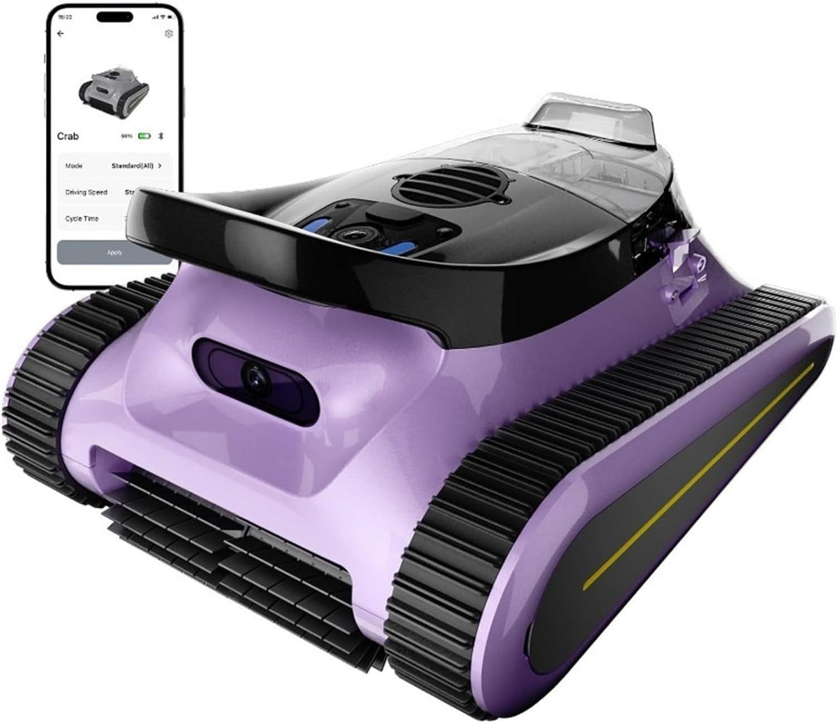 Robot Systèmes de nettoyage automatique, 180 W, Noir, nettoyeur de piscine sans fil, moteur sans balais, aspiration 45000 Pa