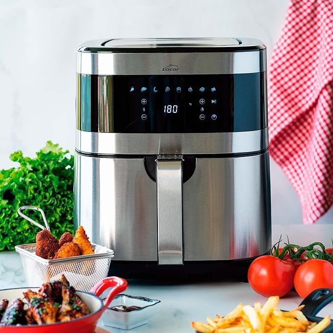 Suinga friteuse à air chaud, 1700 W, Noir, Friteuse sans huile Ecofry, friteuse à air avec technologie TotalCook