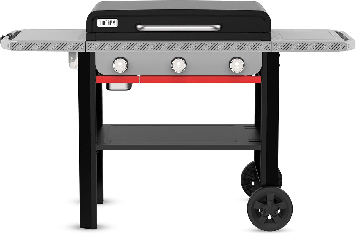 Weber plancha, 71 cm, 3483 cm, Noir/Gris/Rouge, SLATE GPD Premium / 3 brûleurs, chaleur uniforme jusqu'au bord