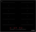 HYUNDAI Tables de cuisson, 7360 W, Noir, Plaque à induction en verre, HIF60SRB00. 4 zones de cuisson, 14 niveaux de cuisson