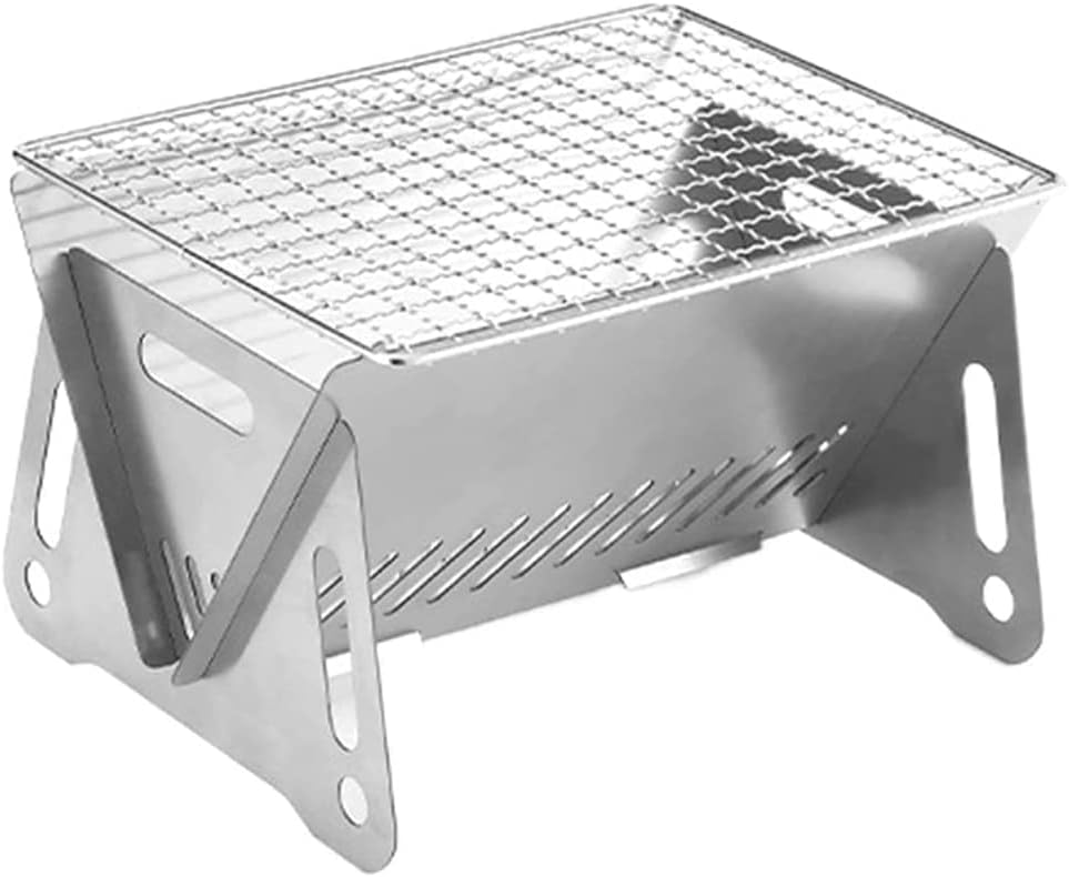 Barbecue barbecue à charbon, acier inoxydable., argenté