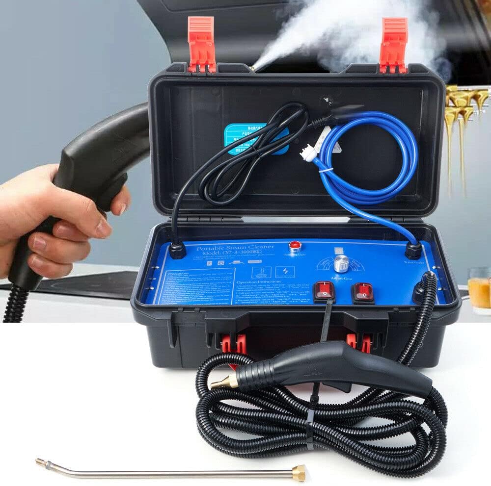 SENDERPICK nettoyeur vapeur, 3000 W, Noir, haute température, Nettoyant vapeur pour voiture, dépoussiérage