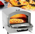JKJZSALJ four à pizza, Argent, D'Extérieur, Appareil À Pizza De Comptoir en Acier Inoxydable, Électrique