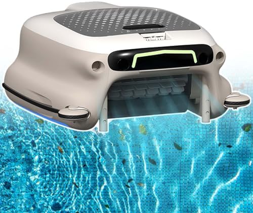 Nettoyeur Systèmes de nettoyage automatique, 505 x 457 x 230 mm., ABS., blanc., de Piscine Professionnel Robot Piscine