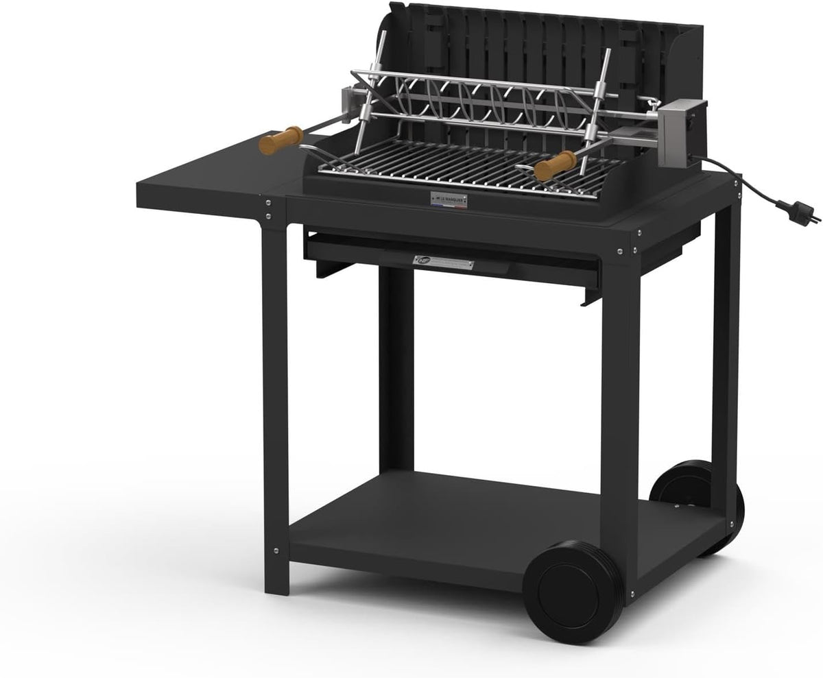 LE MARQUIER barbecue à charbon, Noir, Barbecue Mendy 54 * 32 sur Chariot