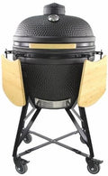 YNNI KAMADO fumoir, 53,3 cm, Noir/Marron, TQ0C21MB TQ0C21MB Gril, noir mat avec broyeur, barbecue, céramique