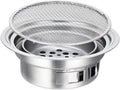 Barbecue barbecue à charbon, Argent, d'extérieur en acier inoxydable rond anti-adhésif pour le camping