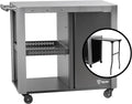 BBQ-TORO Chariots pour barbecue, 95 x 50 x 80 cm, Argent/Noir, chariot de service