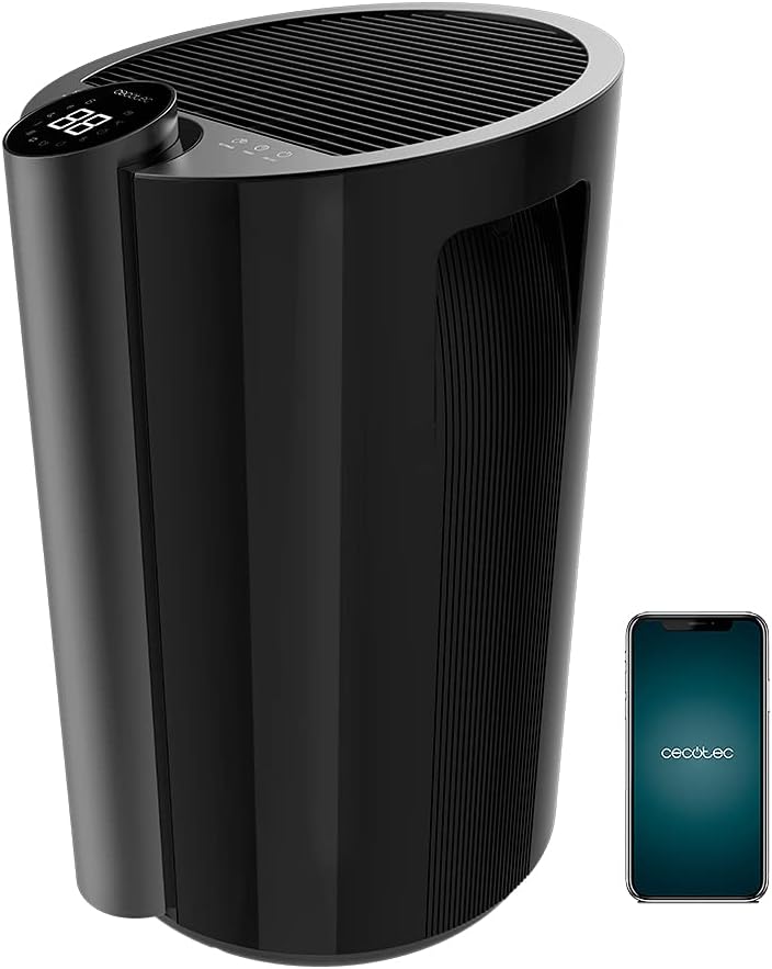Cecotec déshumidificateur, 20 L, 4,5 L, 250 m, Noir, BigDry 9000 Professional Black Connected. par jour, jusqu'à ³/h