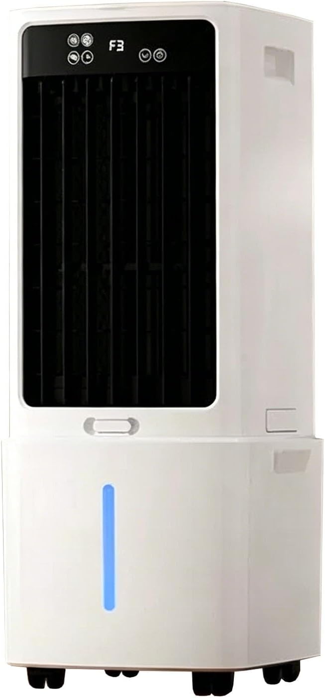 Lsoiup climatiseur portable, 12 L, Blanc, Climatiseur Mobile Portables Silencieux, Refroidisseur d'air Économie d'énergie Ventilateur Humidificateur